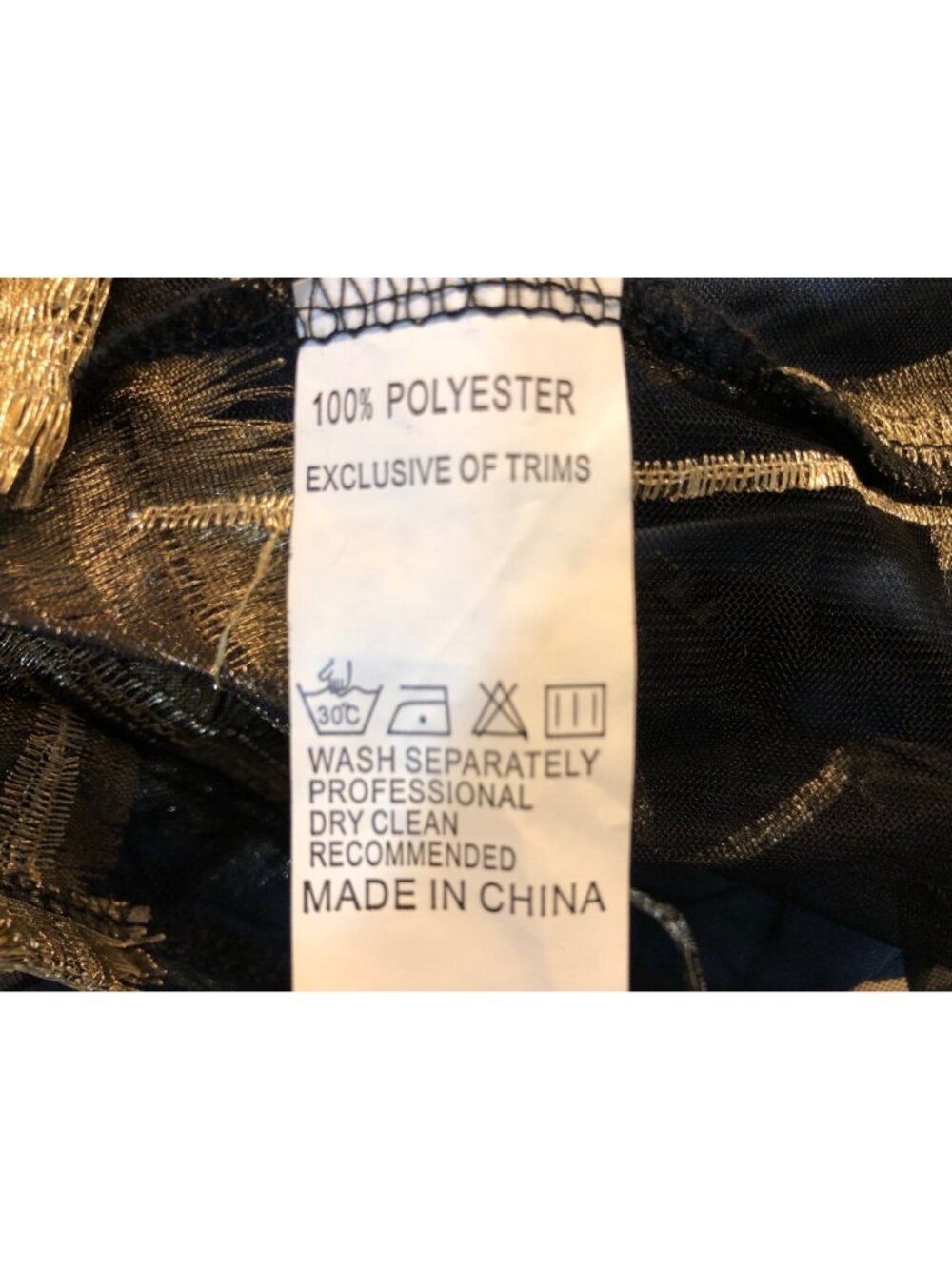NWT This IS the Day Black Sheer Blouse Gold Embellishments Gothic Romance Size S - Picture 11 of 11